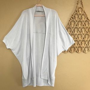 Athleta Gray Batwing Sleeve Open Cardigan, Lg